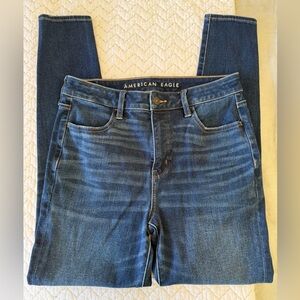 American Eagle Outfitters Women's Dark Blue Skinny Jeans